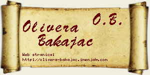 Olivera Bakajac vizit kartica